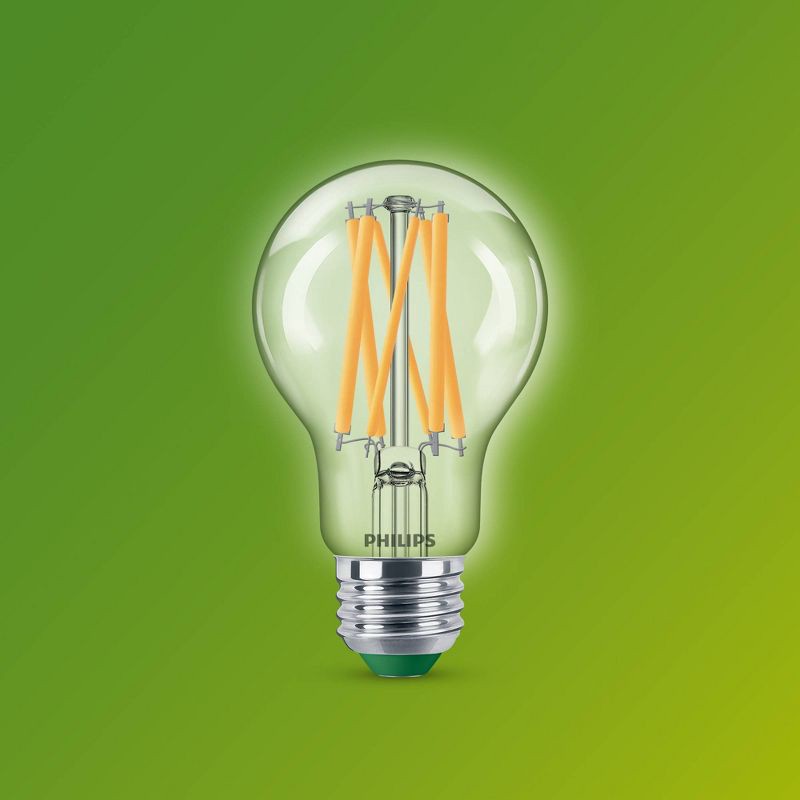 slide 2 of 7, Philips 2pk 100W A19 Ultra Efficient Daylight Clear Light Bulbs, 2 ct