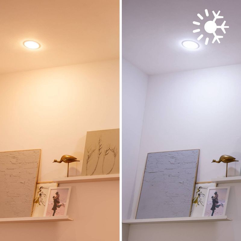 slide 6 of 8, Philips Smart Wi-Fi 85W 6'' Recessed Downlight 1P: E26 Base, Smart Color and Tunable White, Voice Control, Dimmable, 1 ct