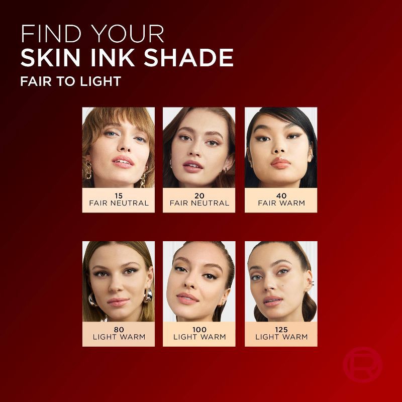 slide 9 of 10, L'Oreal Paris Infallible Skin Ink Matte 2-in-1 Foundation and Concealer - 40 Fair Warm - 0.5 fl oz, 0.5 fl oz