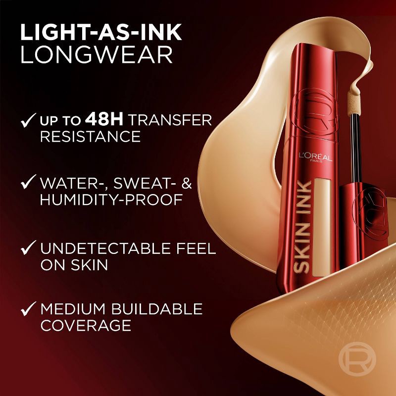 slide 4 of 10, L'Oreal Paris Infallible Skin Ink Matte 2-in-1 Foundation and Concealer - 80 Light Warm - 0.5 fl oz, 0.5 fl oz