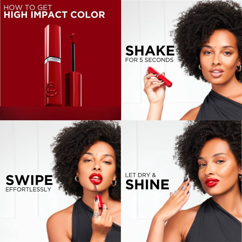 slide 9 of 13, L'Oreal Paris Infallible Lacque Resistance Liquid Lipstick - Le Rouge Paris - 0.13 fl oz, 0.13 fl oz