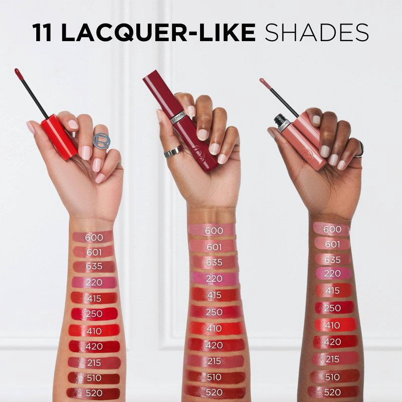 slide 4 of 13, L'Oreal Paris Infallible Lacque Resistance Liquid Lipstick - Red Bisou - 0.13 fl oz, 0.13 fl oz