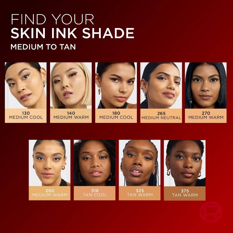 slide 9 of 10, L'Oreal Paris Infallible Skin Ink Matte 2-in-1 Foundation and Concealer - 140 Medium Warm - 0.5 fl oz, 0.5 fl oz