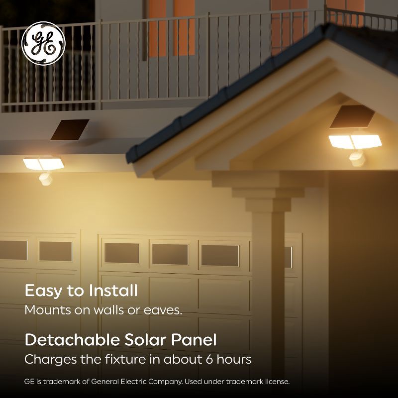 slide 3 of 9, GE Household Lighting GE Outdoor 5CCT Security 2 Head Solar Motion Sensing Light Fixture, 1 ct