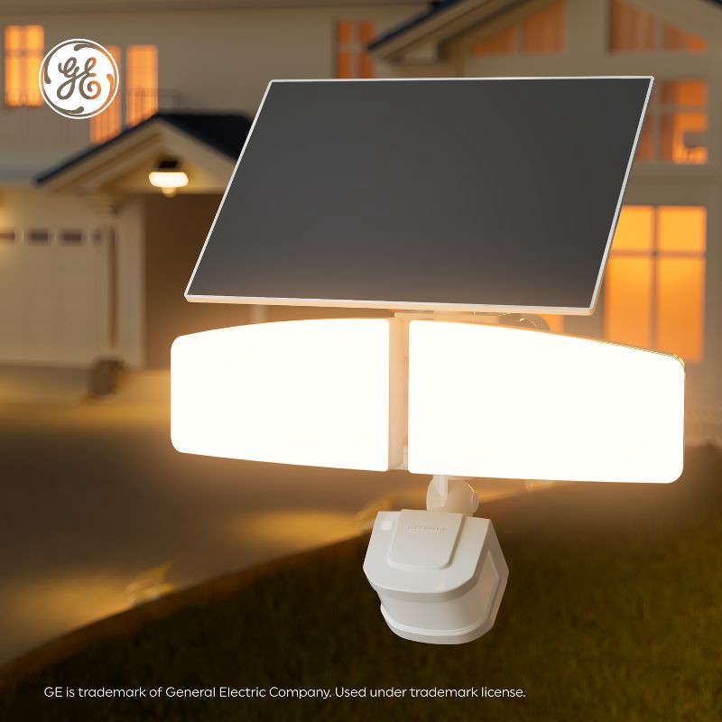 slide 4 of 9, GE Household Lighting GE Outdoor 5CCT Security 2 Head Solar Motion Sensing Light Fixture, 1 ct