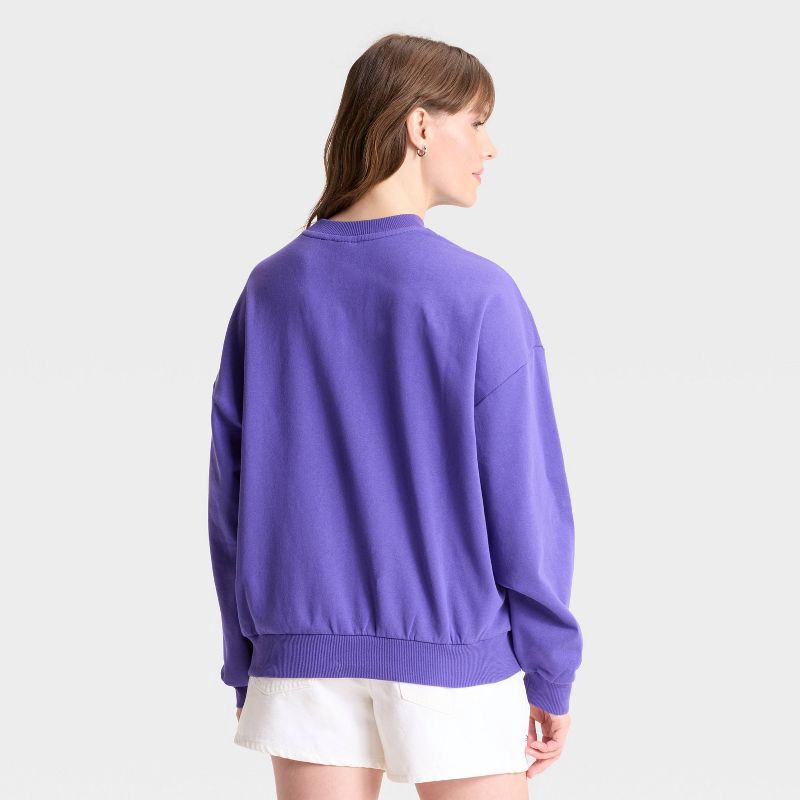 slide 2 of 3, Special Thanks Women's Cape Cod Graphic Sweatshirt - Royal Blue M, 1 ct