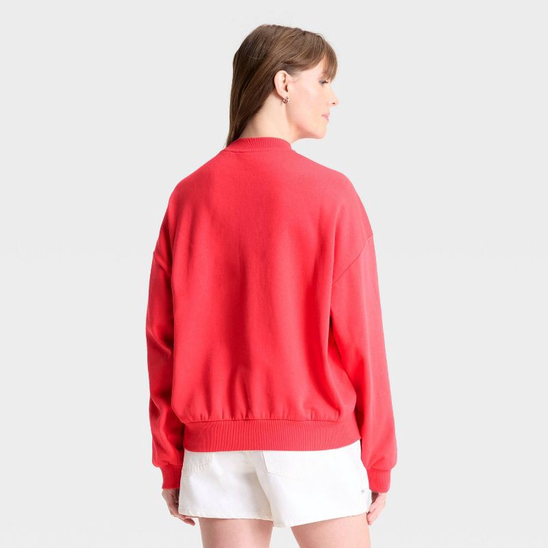 slide 2 of 3, Special Thanks Women's USA Graphic Sweatshirt - Red S, 1 ct