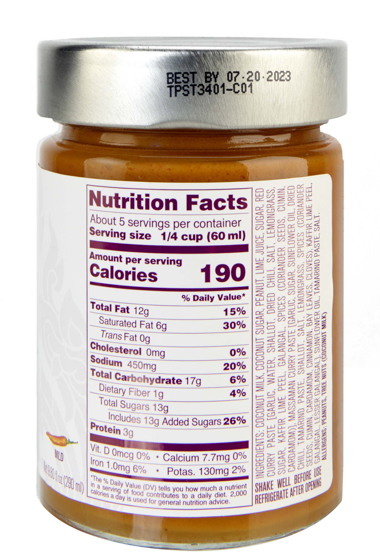 slide 2 of 2, Watcharee's Mild Thai Peanut Sauce 9.8 fl oz, 9.8 fl oz