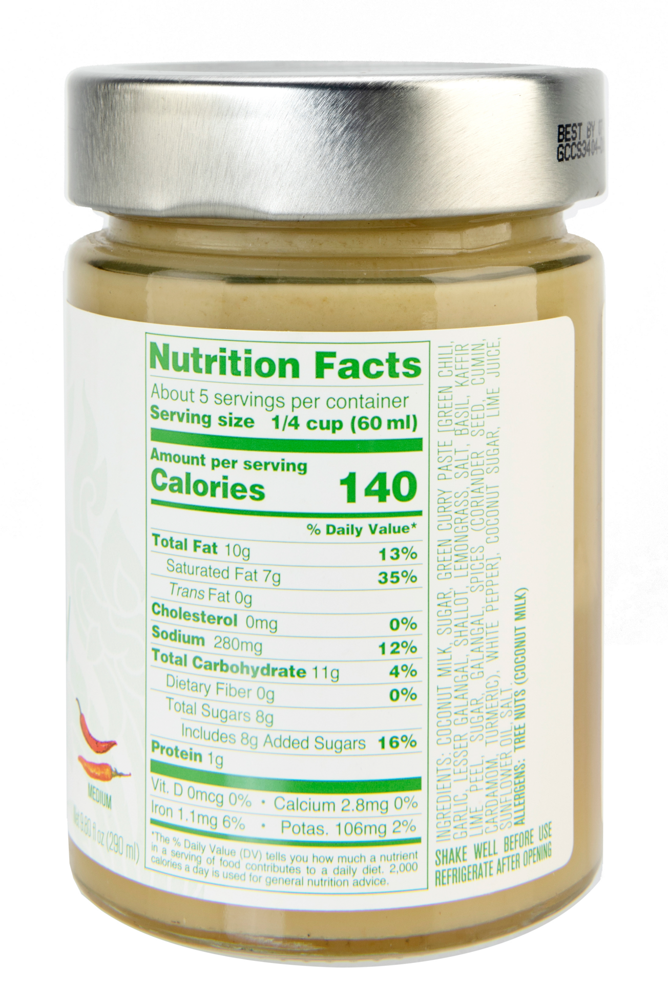 slide 2 of 2, Watcharee's Thai Green Curry Sauce, 9.8 fl oz