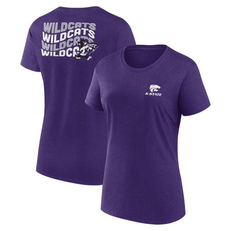 slide 2 of 2, NCAA Kansas State Wildcats Women's Bi-Blend Crew T-Shirt - L, 1 ct