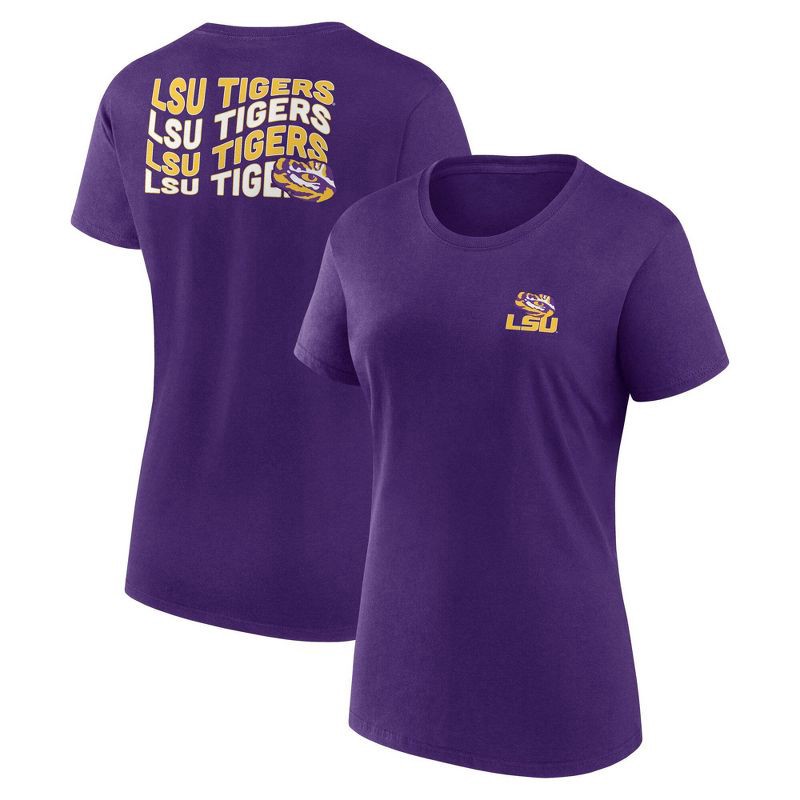 slide 3 of 3, NCAA LSU Tigers Women's Bi-Blend Crew T-Shirt - L, 1 ct