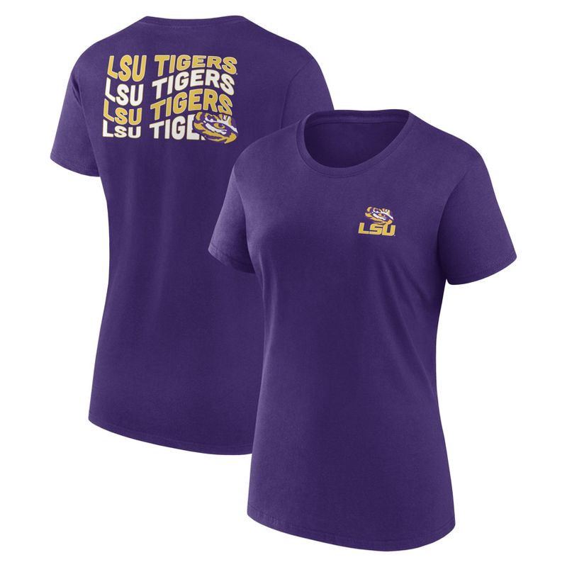 slide 3 of 3, NCAA LSU Tigers Women's Bi-Blend Crew T-Shirt - L, 1 ct