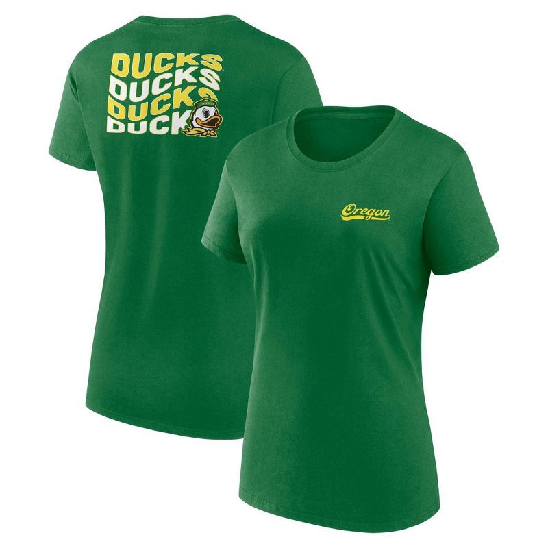 slide 3 of 3, NCAA Oregon Ducks Women's Bi-Blend Crew T-Shirt - L, 1 ct