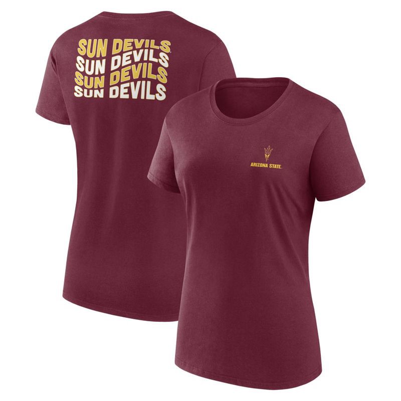 slide 3 of 3, NCAA Arizona State Sun Devils Women's Bi-Blend Crew T-Shirt - XL, 1 ct