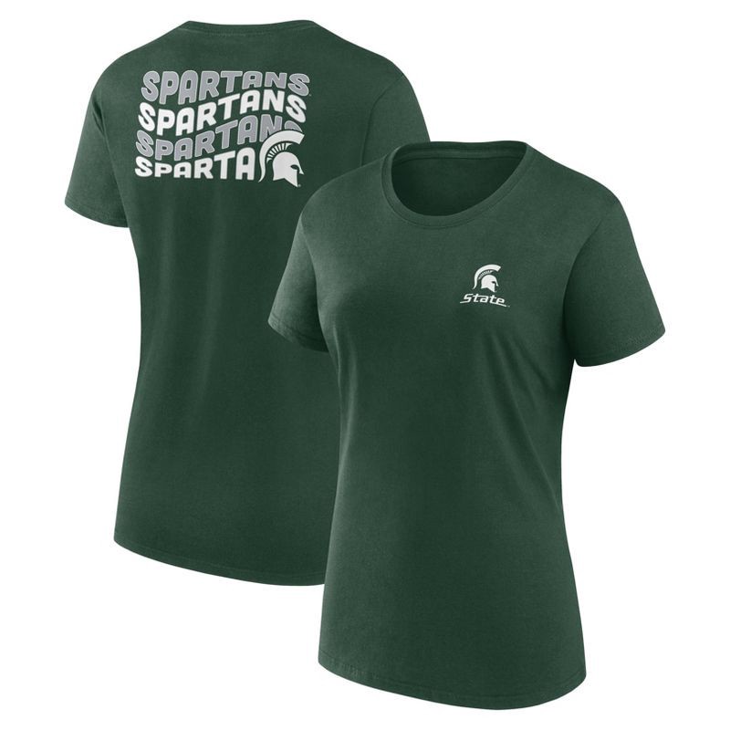 slide 3 of 3, NCAA Michigan State Spartans Women's Bi-Blend Crew T-Shirt - XXL, 1 ct