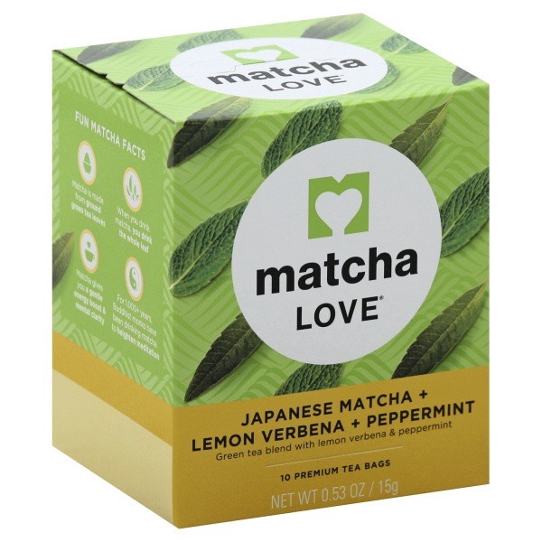 slide 1 of 1, Matcha Love Matcha, Japanese, + Lemon Verbena + Peppermint, Bags - 10 ct, 10 ct