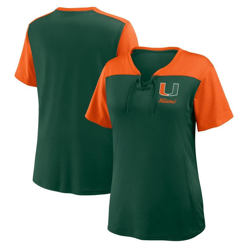 slide 3 of 3, NCAA Miami Hurricanes Women's Fashion Jersey - S, 1 ct