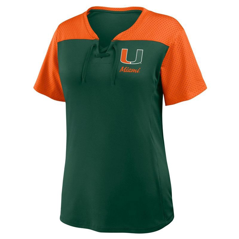 slide 1 of 3, NCAA Miami Hurricanes Women's Fashion Jersey - S, 1 ct