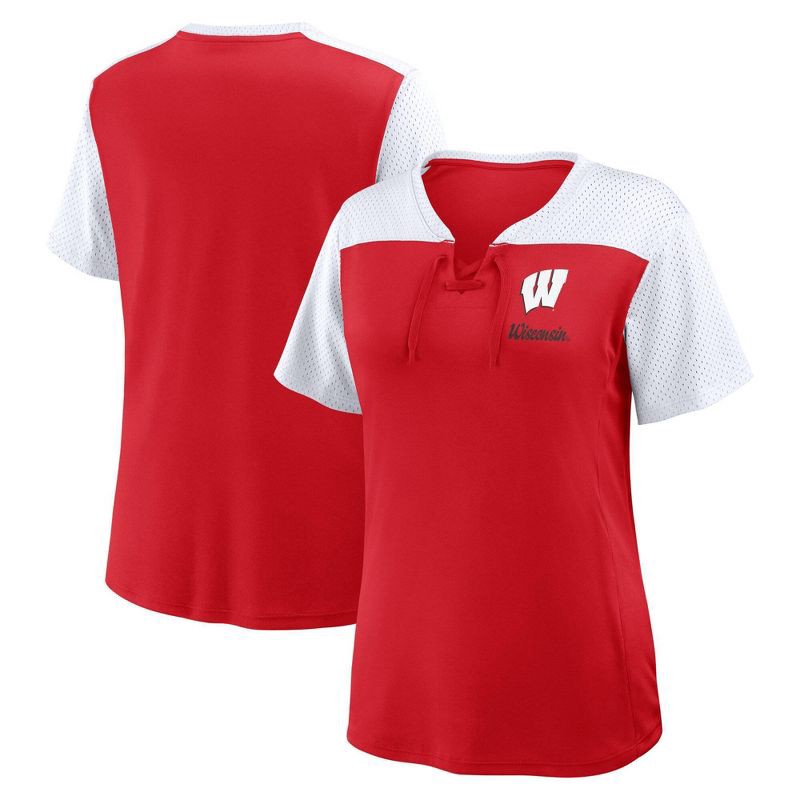 slide 3 of 3, NCAA Wisconsin Badgers Women's Fashion Jersey - M, 1 ct