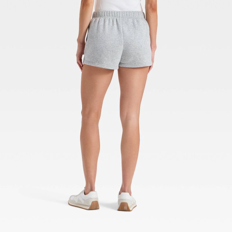 slide 2 of 3, Mighty Fine Women's Striped Graphic Shorts - Light Gray XXS, 1 ct