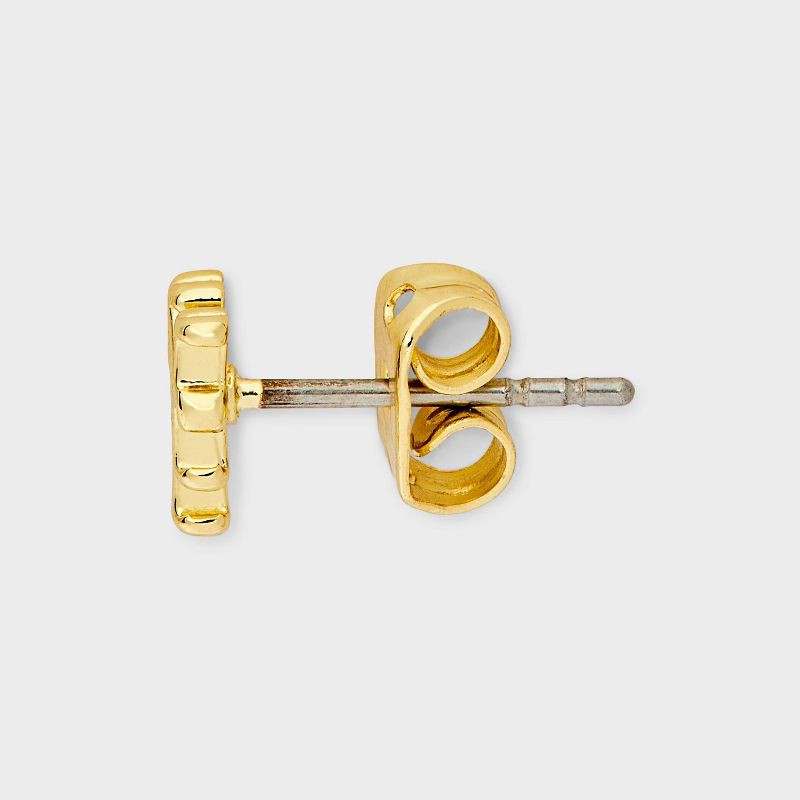 slide 3 of 3, Bijoux Sport by Luv Aj MLB Gold Logo Stud Earrings - New York Mets: Brass Material, Post Closure, 1" Length, 1" Width, 1 ct