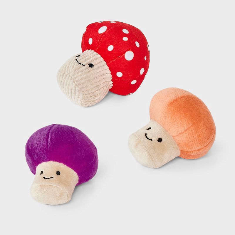 slide 3 of 3, Toadstool Friends Cat Plush Toy Set - 3pc - Boots & Barkley™, 3 ct