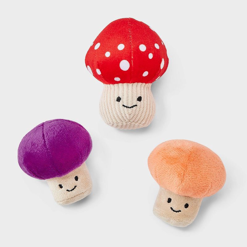 slide 1 of 3, Toadstool Friends Cat Plush Toy Set - 3pc - Boots & Barkley™, 3 ct