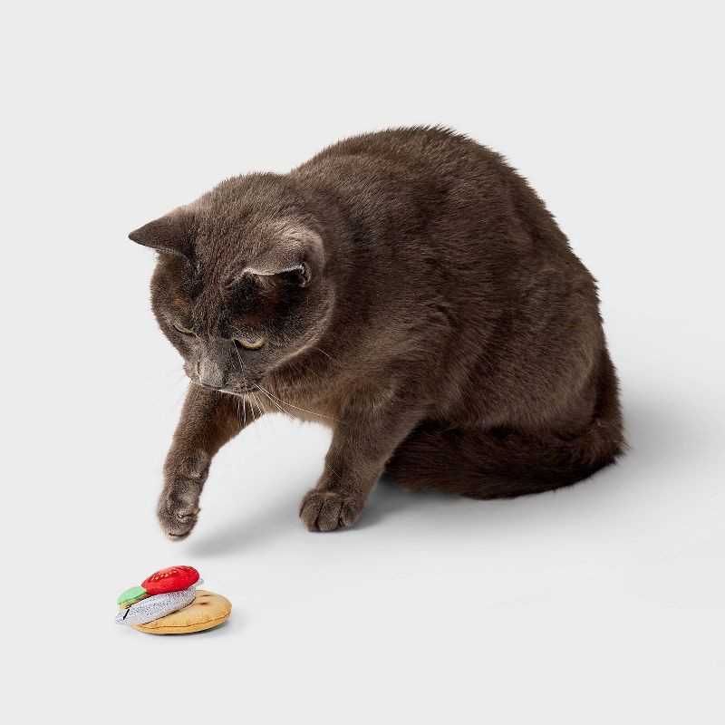 slide 2 of 3, Fish Snack Cat Plush Toy - Boots & Barkley™, 1 ct