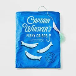 Captain Whiskers Fish Crisps Crinkle Bag Cat Plush Toy - Boots & Barkley™: Catnip Inside, All Ages, Crinkles