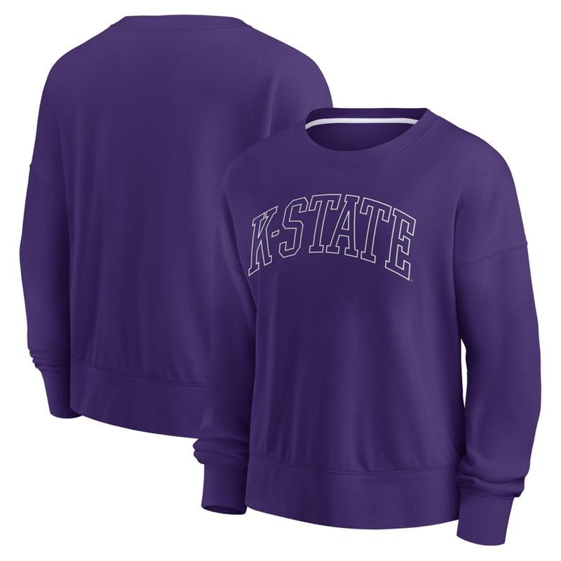 slide 3 of 3, NCAA Kansas State Wildcats Women's Crew Shirt - S, 1 ct