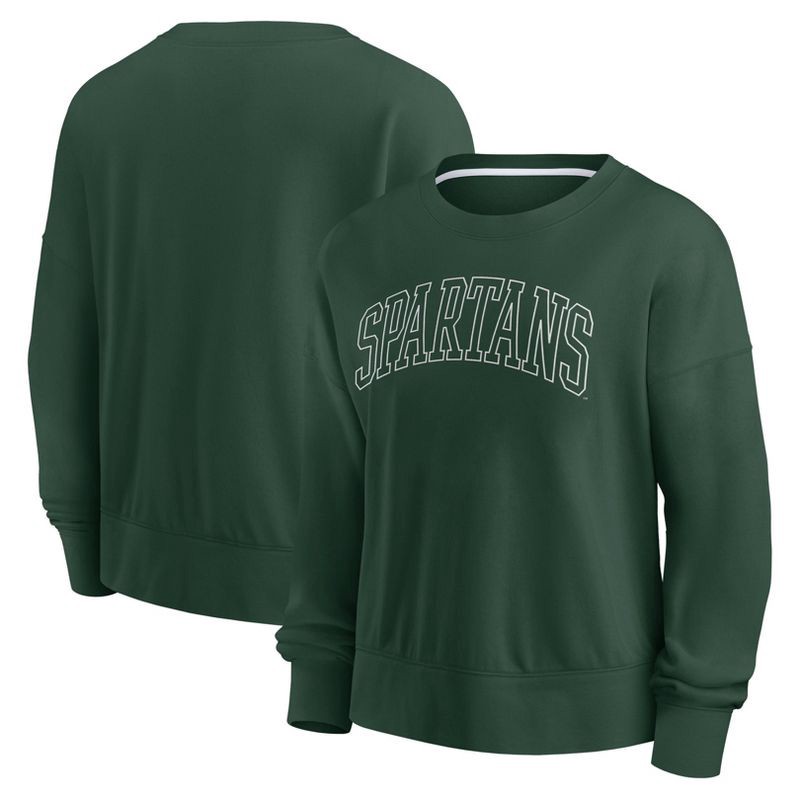 slide 3 of 3, NCAA Michigan State Spartans Women's Crew Shirt - S, 1 ct