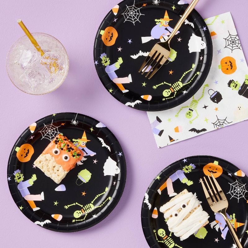 slide 2 of 3, 20ct Halloween Monster Party Snack Plate - Spritz™, 20 ct