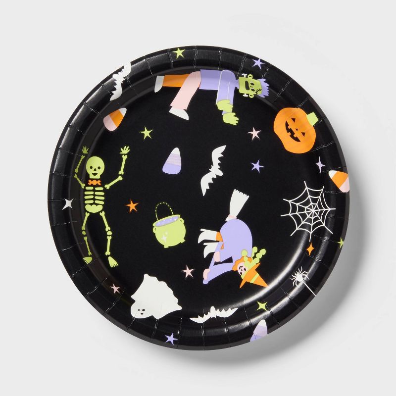 slide 1 of 3, 20ct Halloween Monster Party Snack Plate - Spritz™, 20 ct
