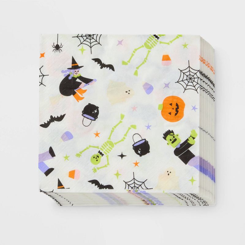slide 1 of 3, 20ct Halloween Monster Party Lunch Napkin - Spritz™, 20 ct