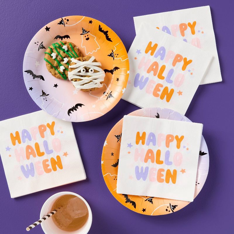 slide 2 of 3, 20ct Cute Happy Halloween Lunch Napkin - Spritz™, 20 ct