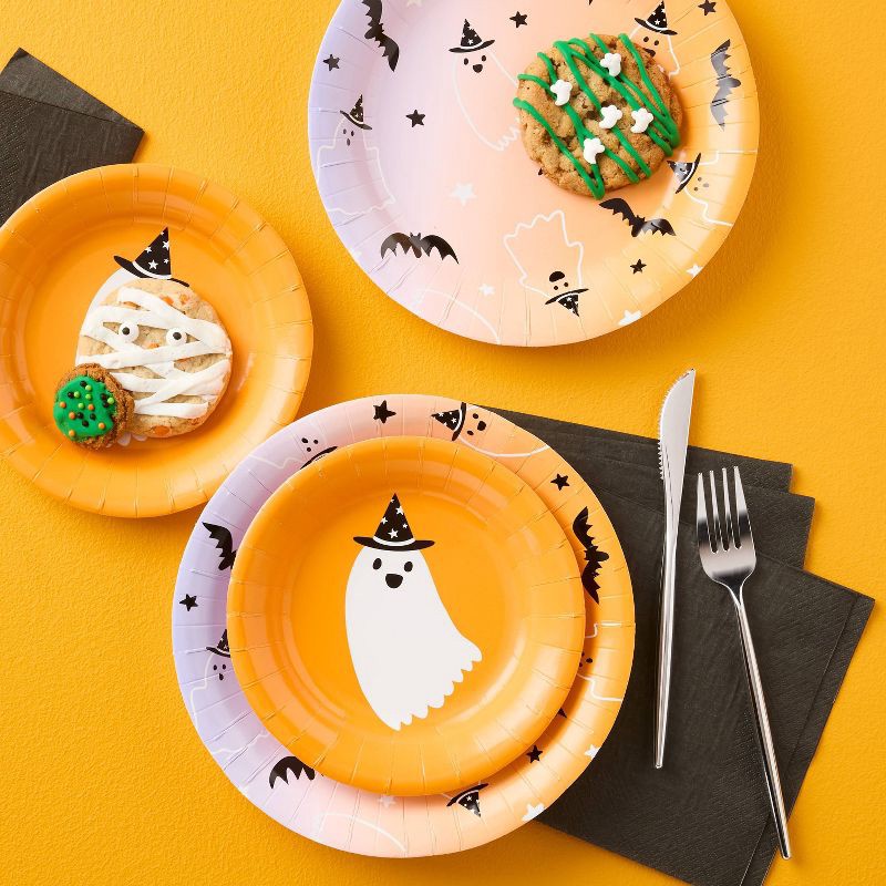 slide 2 of 3, 20ct Halloween Ghost Witch Snack Plate - Spritz™, 20 ct