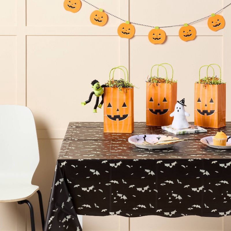 slide 2 of 3, Halloween Bats Table Cover - Spritz™, 1 ct