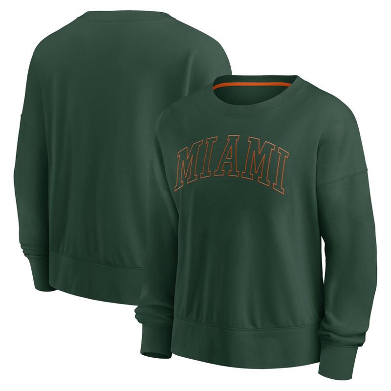 slide 3 of 3, NCAA Miami Hurricanes Women's Crew Shirt - M, 1 ct