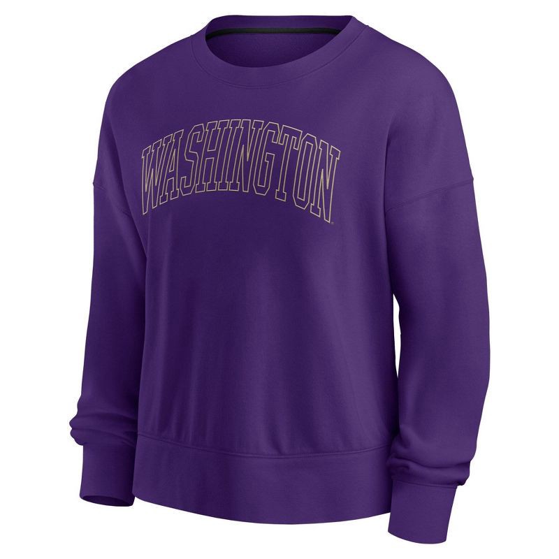 slide 1 of 3, NCAA Washington Huskies Women's Crew Shirt - M, 1 ct