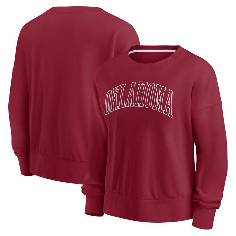slide 3 of 3, NCAA Oklahoma Sooners Women's Crew Shirt - L, 1 ct
