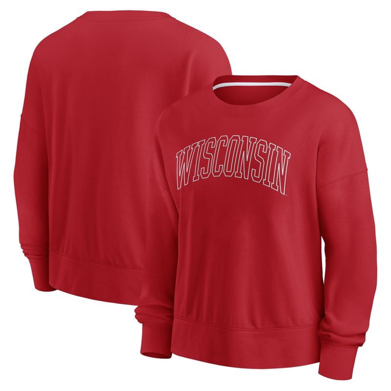 slide 3 of 3, NCAA Wisconsin Badgers Women's Crew Shirt - L, 1 ct