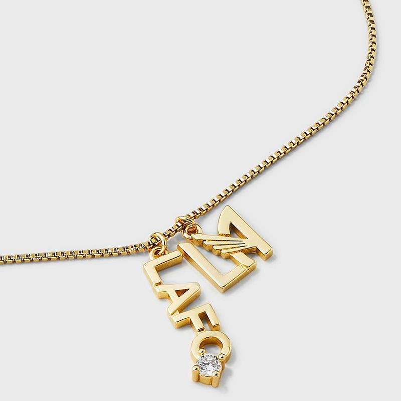 slide 4 of 4, Bijoux Sport by Luv Aj MLS Gold Charm Necklace - LAFC: Brass Chain Necklace with Lobster Claw Clasp, 16" Length, 1 ct