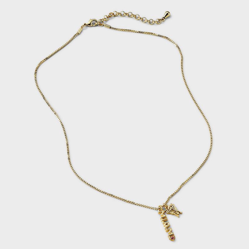 slide 3 of 4, Bijoux Sport by Luv Aj MLS Gold Charm Necklace - Inter Miami CF: Brass Chain, Lobster Claw Clasp, 16" Length, 1 ct