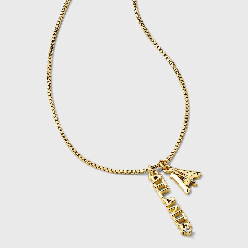 slide 1 of 4, Bijoux Sport by Luv Aj MLS Gold Charm Necklace - Atlanta United: Brass Chain Necklace, 16" Length, Lobster Claw Clasp, 1 ct