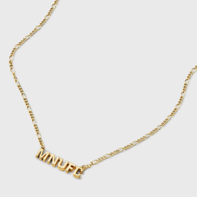slide 4 of 4, Bijoux Sport by Luv Aj MLS Gold Nameplate Pendant Necklace - Minnesota United: Brass Chain, Lobster Claw Clasp, 16" Length, 1 ct