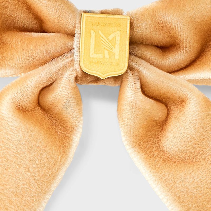 slide 2 of 2, Bijoux Sport by Luv Aj MLS Logo Velvet Hair Bow - LAFC: Fashion Clip for All Hair Types, Polyester & Stainless Steel, 1 ct