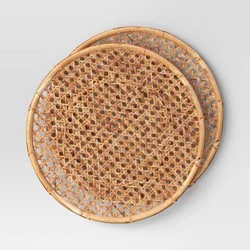 2pk Rattan Cane Chargers - Threshold™