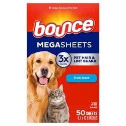 Bounce Pet Mega Dryer Sheet - 50ct