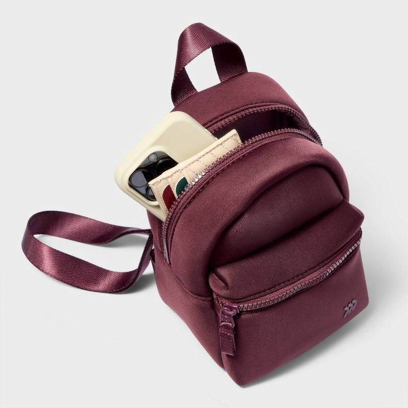 slide 3 of 4, Neoprene Mini Backpack - All In Motion™ - Maroon, 1 ct