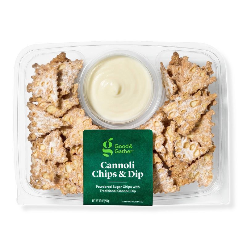slide 1 of 3, Cannoli Chips & Dip 10oz - Good & Gather™, 10 oz